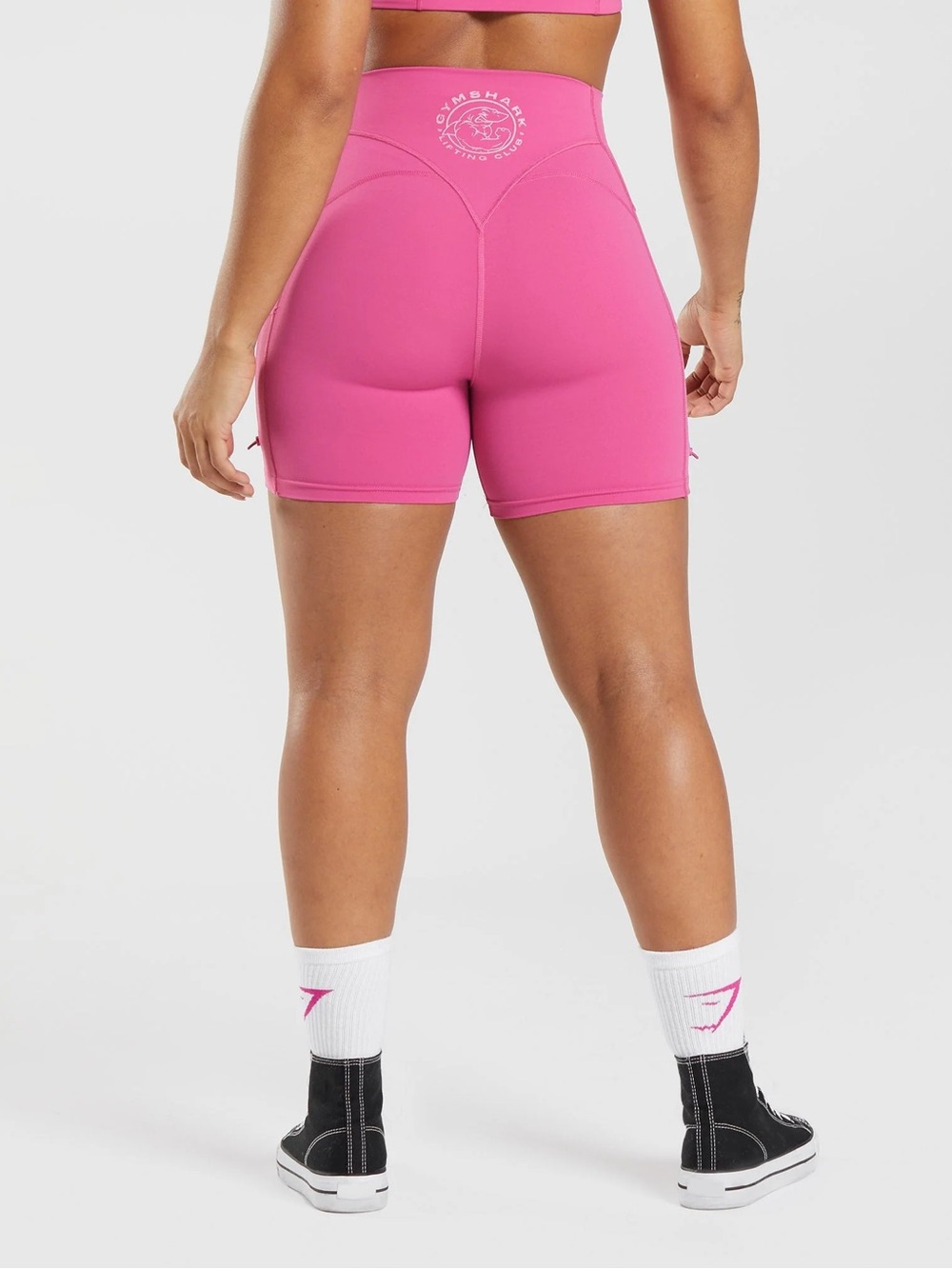 Gymshark Legacy Ruched Tight Shorts in Deep Pink Women’s Size Large - Picture 2 of 7